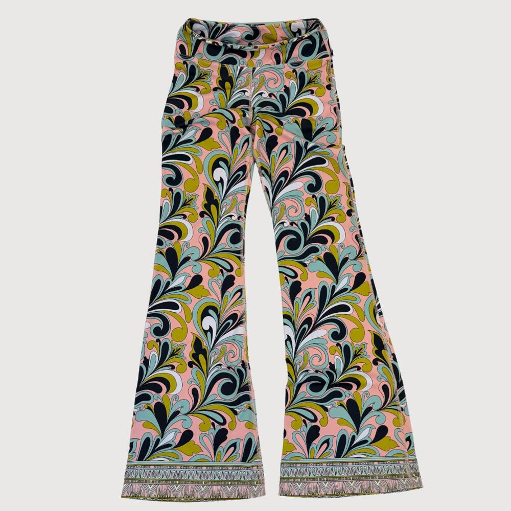 Watskin Luna Flare Pants High Rise Psychedelic, S 33” Inseam
